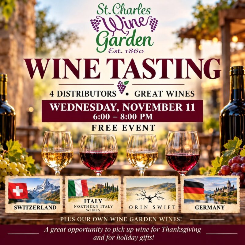FREE WINE TASTING AT THE WINE GARDEN